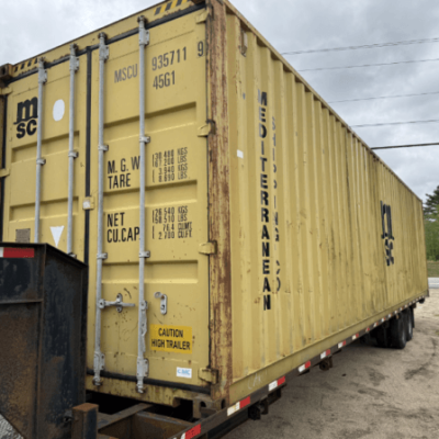 40ft High Cube Used Container — Mustard Yellow