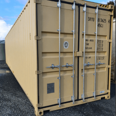 40ft High Cube Container — One Trip, Beige