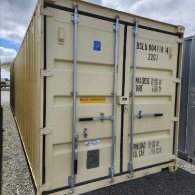 20ft Beige Shipping Container — New / One Trip