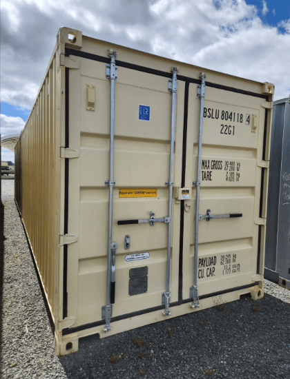 20ft Beige Shipping Container — New / One Trip