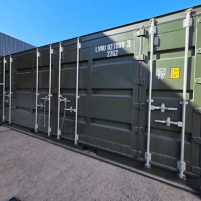20ft Side Opening Container — Army Green