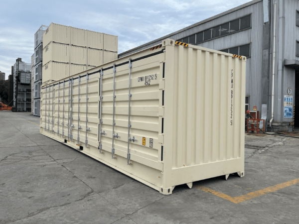 40ft High Cube Open Side Container — Beige - Image 5