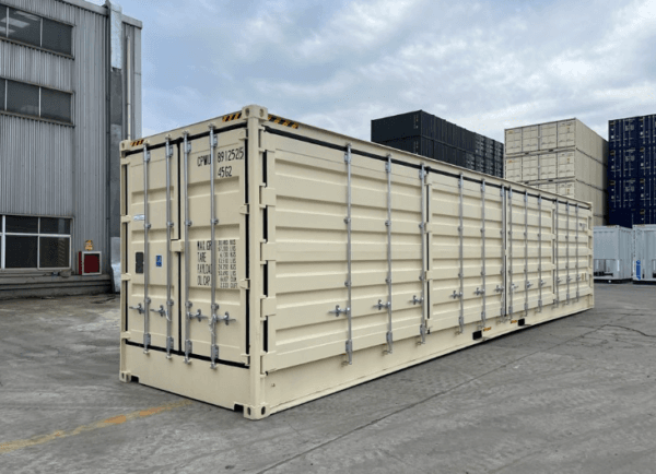 40ft High Cube Open Side Container — Beige