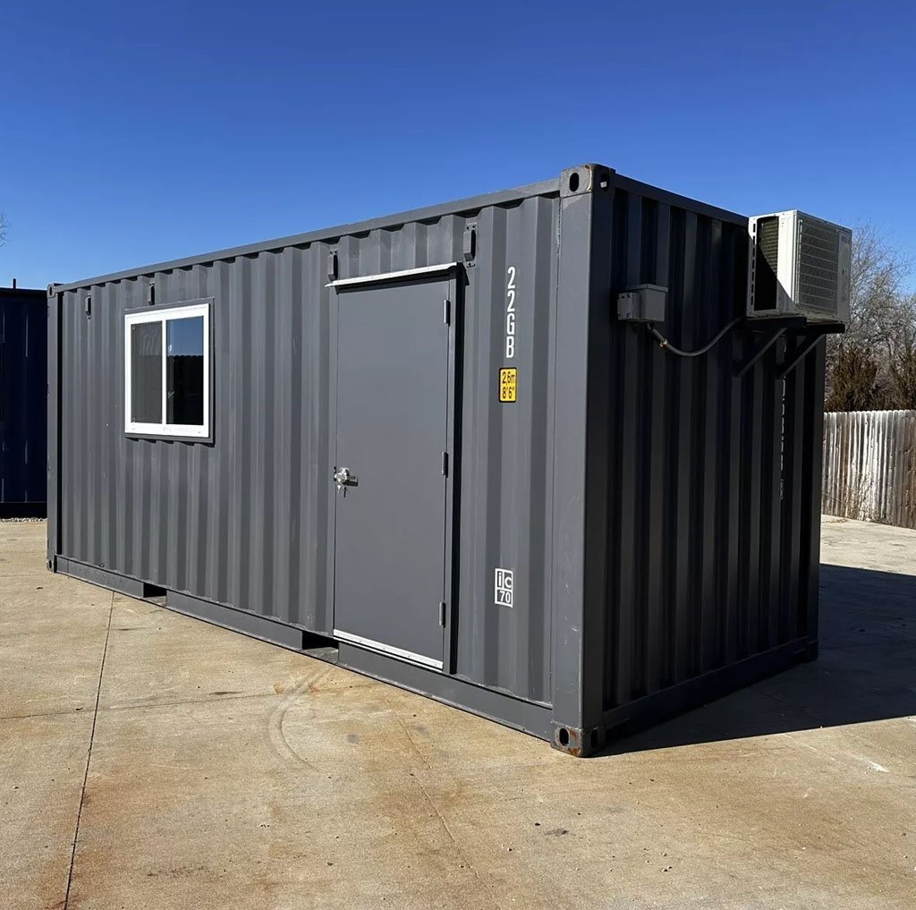 20ft Slate Grey Container Office — 120V with Minisplit