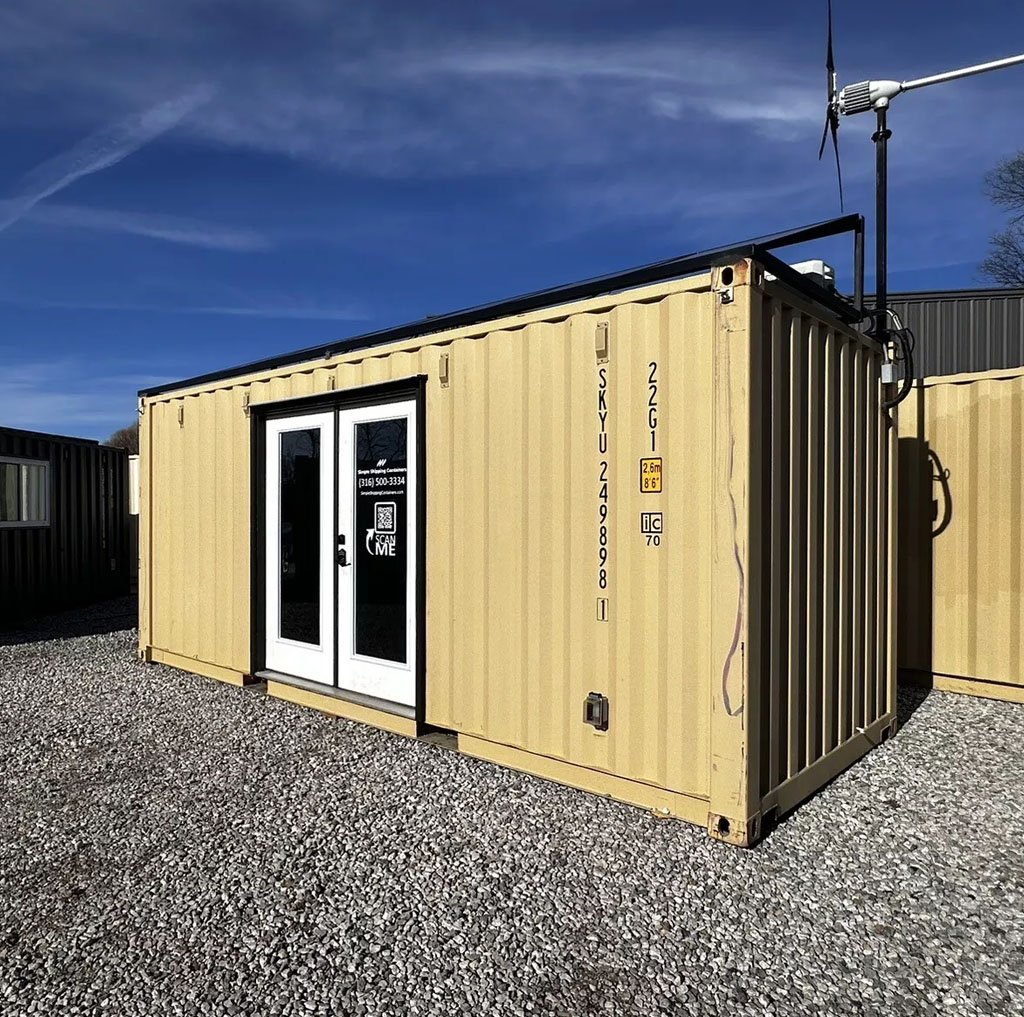 20ft Shipping Container Office — Solar Off-Grid or Grid